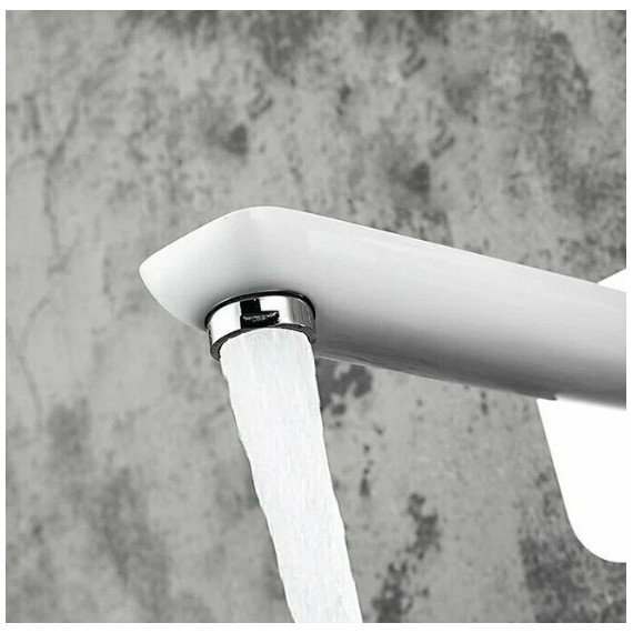 Смеситель для раковины настенный Gappo G1048-22, белый/хром - фото 4