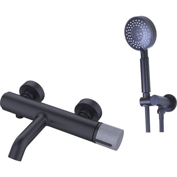 Смеситель для ванны Bronze de Luxe Focus 24603BG, чёрный матовый, Цвет производителя: чёрный матовый - фото 