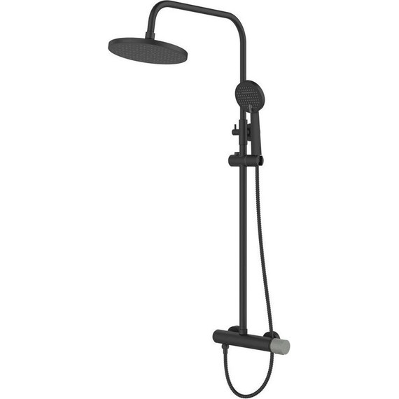 Душевая система для душа Bronze de Luxe Foxus 24612BG, чёрный матовый - фото 