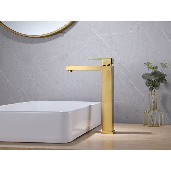 Смеситель для раковины высокий Abber Daheim AF8211G, золото матовое, Цвет производителя: золото матовое - фото 2