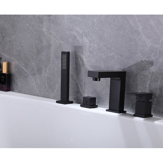 Смеситель для ванны Abber Daheim AF8213B, черный матовый, Цвет производителя: чёрный матовый - фото 2