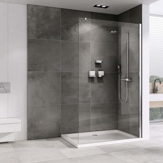 Душевая перегородка Abber Immer Offen 120 см AG61120, хром/прозрачное - фото 2