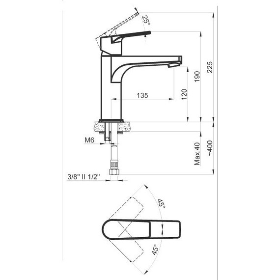 Смеситель для раковины Azario Treya AZ-156845037, графит, Цвет производителя: оружейная сталь - фото 2