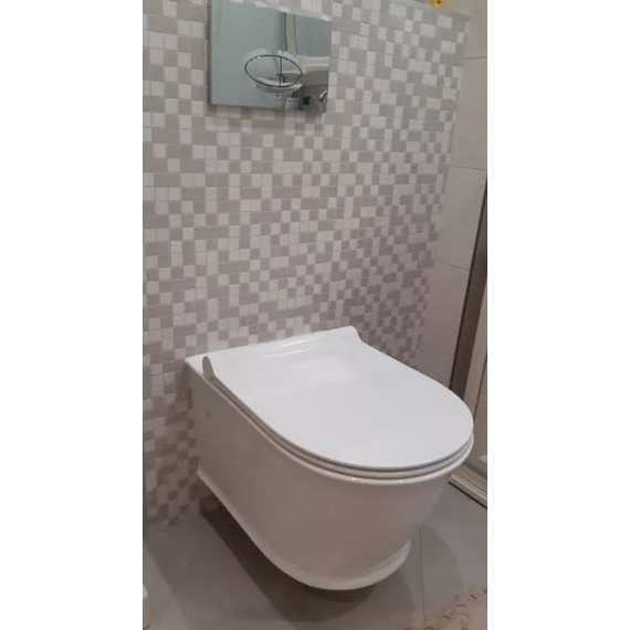 Инсталляция с подвесным безободковым унитазом SantiLine SL-5009+SL01 - фото 2