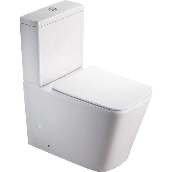 Унитаз-компакт безободковый SantiLine SL-5017 с крышкой микролифт, Цвет производителя: белый - фото 