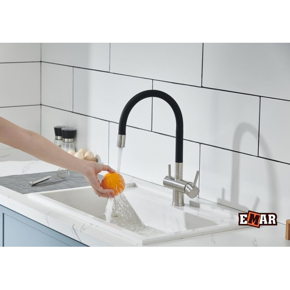 Смеситель для кухни Emar ЕС - 3015 Satin, Цвет производителя: satin - фото 13