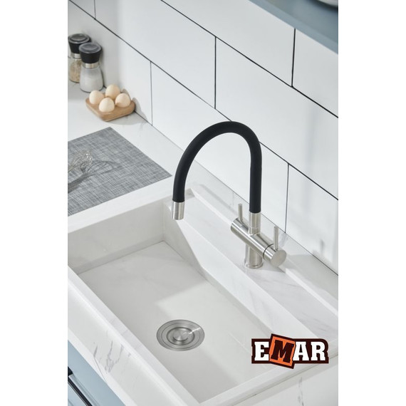 Смеситель для кухни Emar ЕС - 3015 Satin, Цвет производителя: satin - фото 14