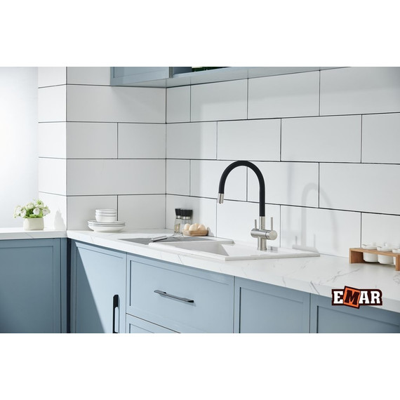 Смеситель для кухни Emar ЕС - 3015 Satin, Цвет производителя: satin - фото 5