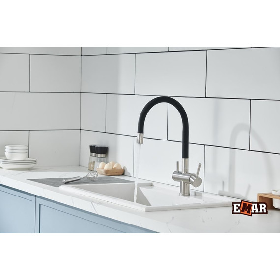 Смеситель для кухни Emar ЕС - 3015 Satin, Цвет производителя: satin - фото 9