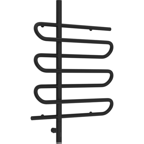 Полотенцесушитель электрический Сунержа Эпатаж 3.0 П7 800x600 мм 31-5850-8060 L, чёрный матовый - фото 