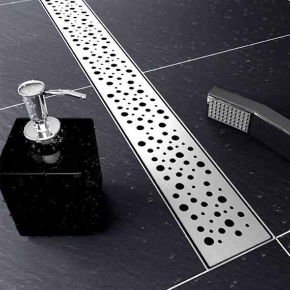 Решетка для трапа AlcaPlast Buble-650M 65 см, нержавеющая сталь, хром матовый - фото 2