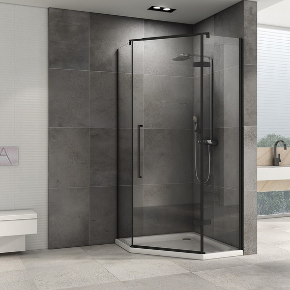 Душевое ограждение Abber Ewiges Wasser 80х80 см AG05080B, черный/прозрачное - фото 4