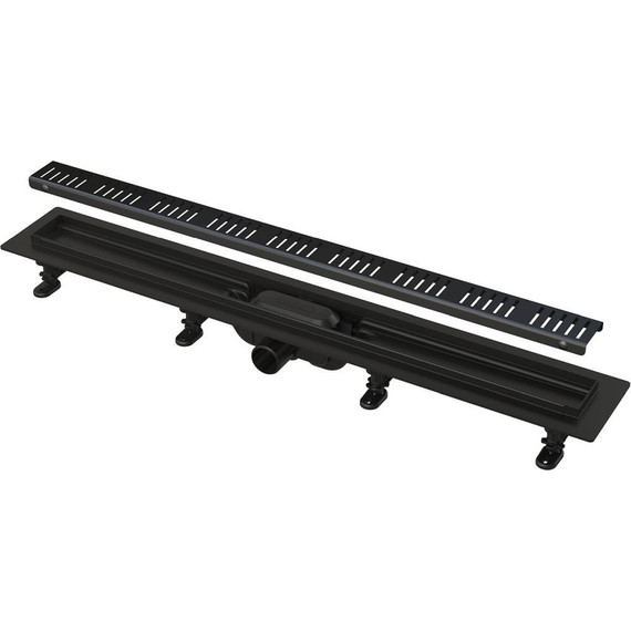 Трап Alcadrain 75 см APZ10BLACK-750M, черный матовый (AG101101750), Цвет производителя: чёрный матовый, Размер трапа: 750 - фото 