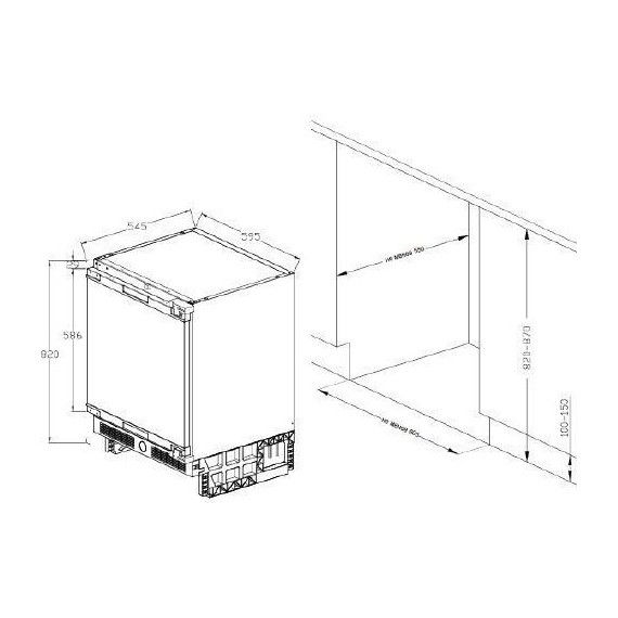 Встраиваемый однокамерный холодильник Graude FK 80.1 - фото 2