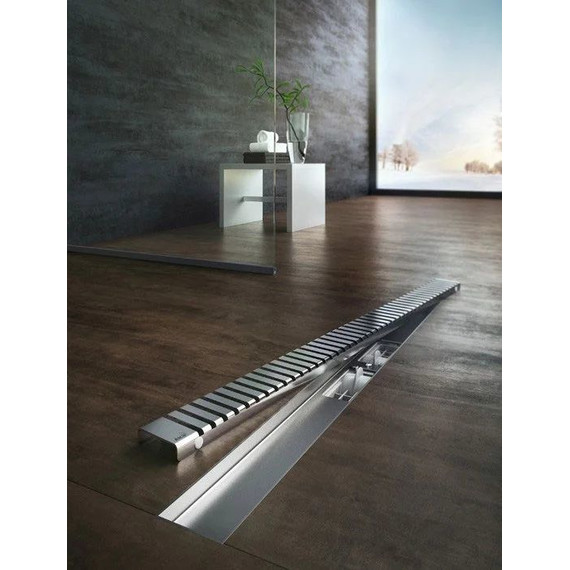 Решетка для трапа AlcaPlast Line-750M 75 см, нержавеющая сталь, хром матовый - фото 2