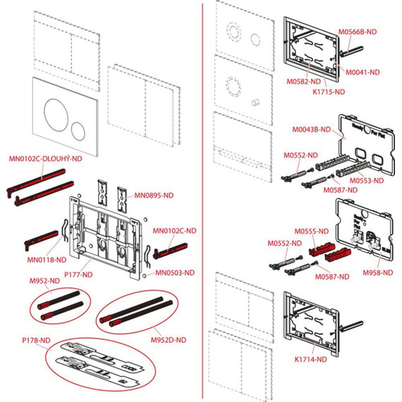 Кнопка смыва Alcaplast Flat AIR, алюминий матовый - фото 3