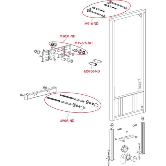 Инсталляция для биде AlcaPlast A105/1000 - фото 3