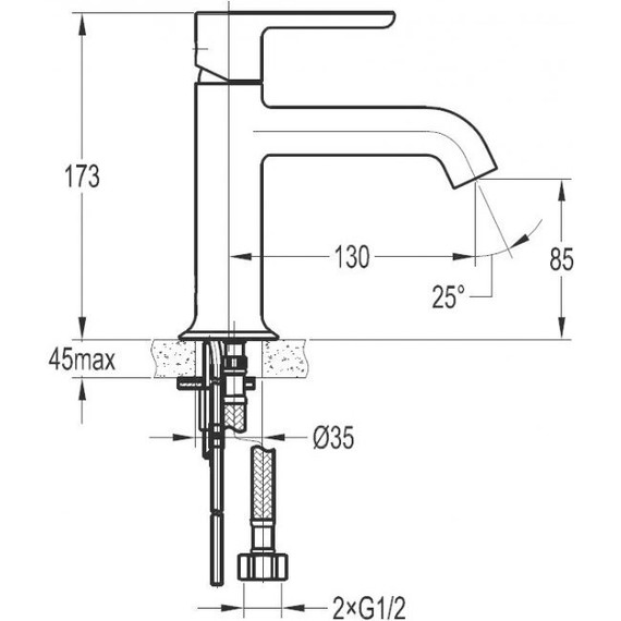 Смеситель для раковины Cezares ECO-LS-01-W0, Цвет производителя: хром - фото 3