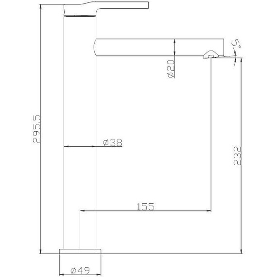 Смеситель для раковины высокий BelBagno Etna ETN-LMC-IN, сатин - фото 2