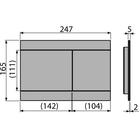 Кнопка смыва Alcaplast Flat FUN-BRASS, нержавеющая сталь, цвет латунь - фото 3