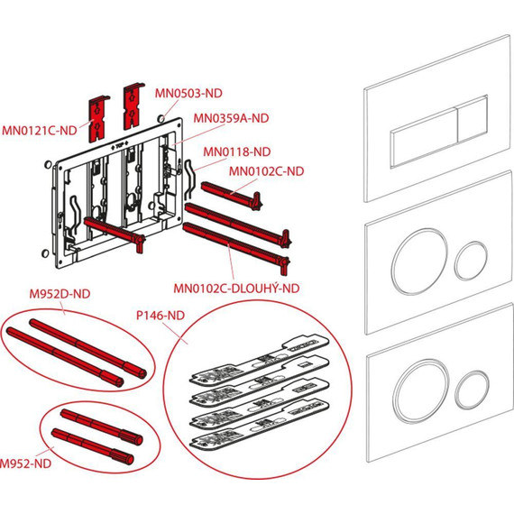 Кнопка смыва Alcaplast Thin M771, хром глянец/хром матовый - фото 3