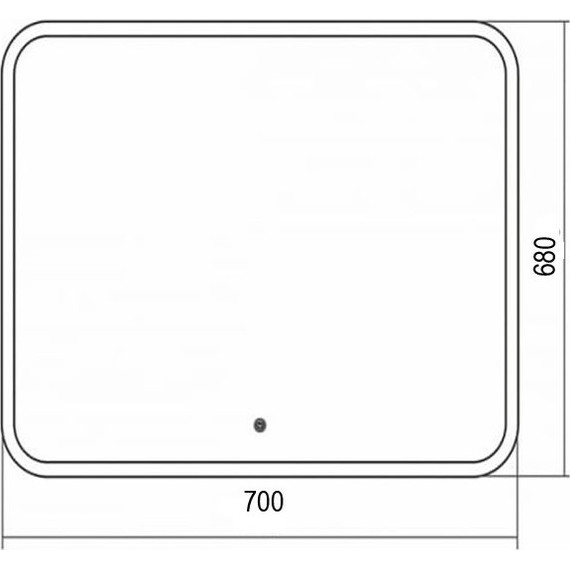 Зеркало Azario Стив Led 70 см - фото 3