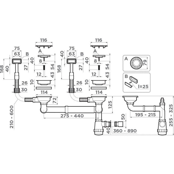 Арматура для кухонной мойки Omoikiri WK-2C LG 4956497, светлое золото - фото 2