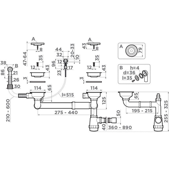 Арматура для кухонной мойки Omoikiri WK-1.5-CL-R-A AB 4957093, античная латунь - фото 2