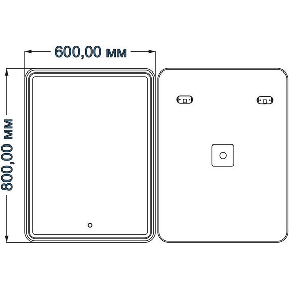 Зеркало Azario Adriana Led 60 см - фото 4