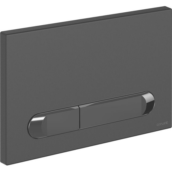 Кнопка смыва Cersanit Estetica A64112, черный матовый/хром - фото 2