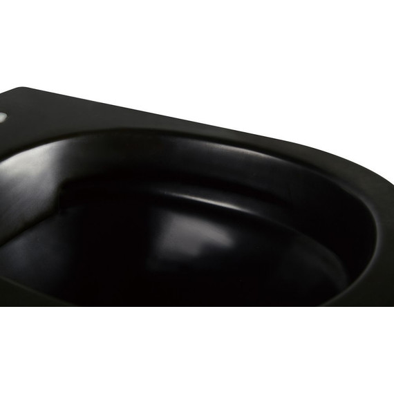 Унитаз подвесной безободковый Abber Bequem AC1100MB с крышкой микролифт, черный матовый, Цвет производителя: чёрный матовый - фото 7