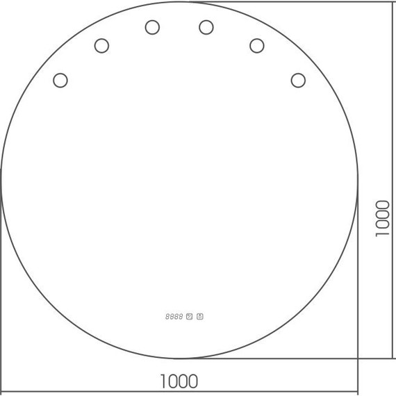 Зеркало Azario Nicole Led 100 см - фото 4