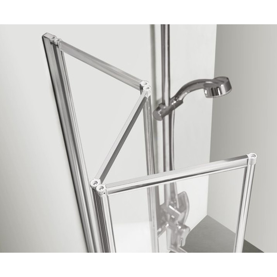 Шторка для ванны Azario Preston 100x150 см NFC6433, хром/прозрачное - фото 4