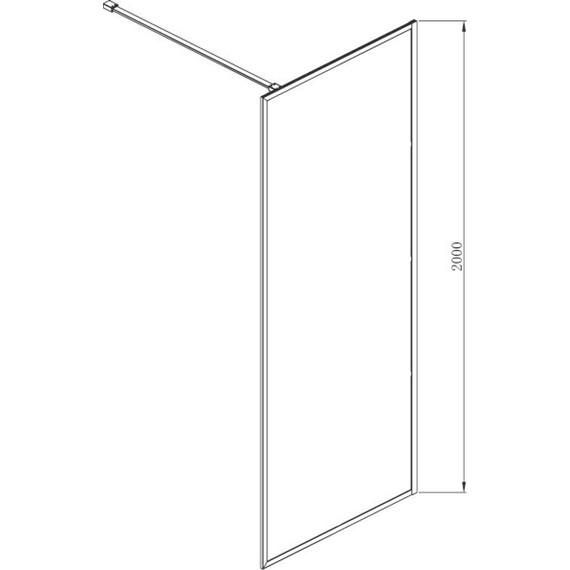 Душевая перегородка Azario Richmond Walk-in 70 см AZ-NAG 6310 700 silver с кронштейном в комплекте, хром/прозрачное - фото 2