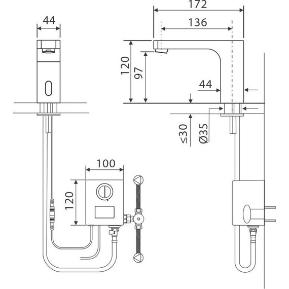 Смеситель для раковины сенсорный Timo Torne 4313/17F, золото матовое - фото 12