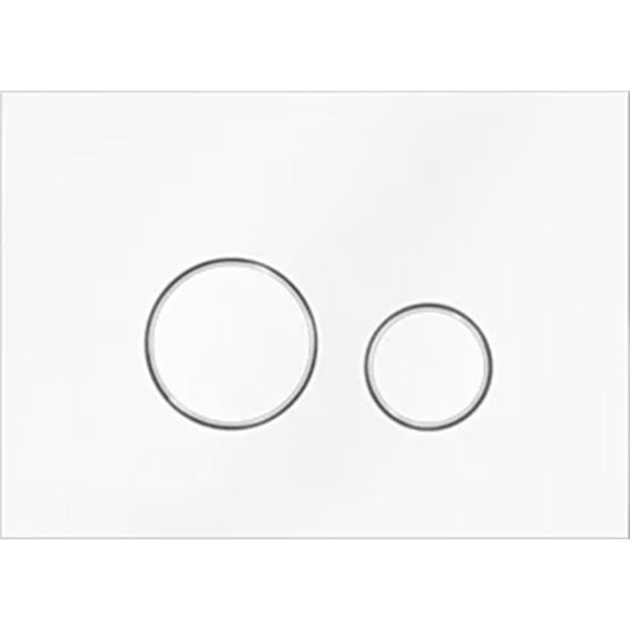 Кнопка смыва Cersanit Twins 64116, белое стекло - фото 