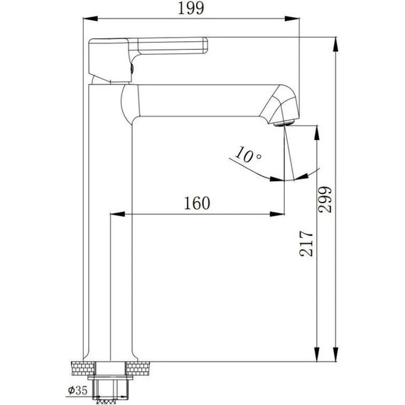 Смеситель для раковины высокий Haiba HB11814 - фото 2