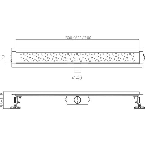 Трап Haiba 60 см HB92600, нержавеющая сталь, сатин - фото 2