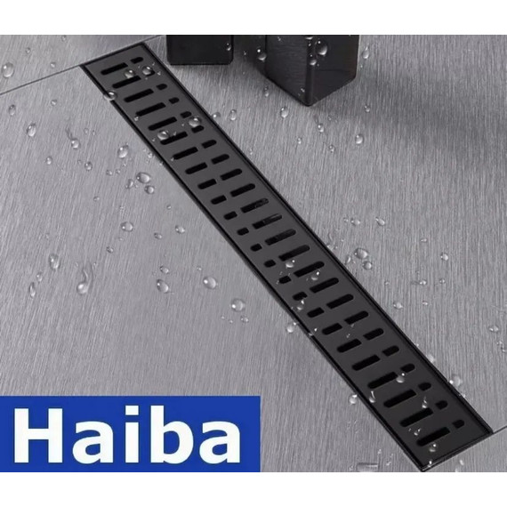 Трап Haiba 70 см HB93700-7, нержавеющая сталь, чёрный матовый - фото 4