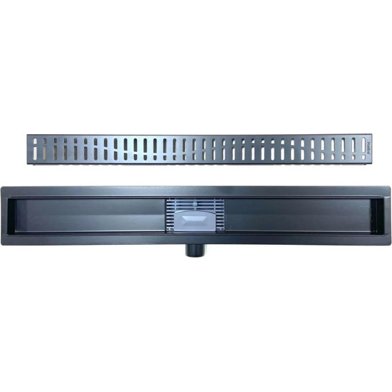 Трап Haiba 80 см HB93800-7, нержавеющая сталь, чёрный матовый - фото 7