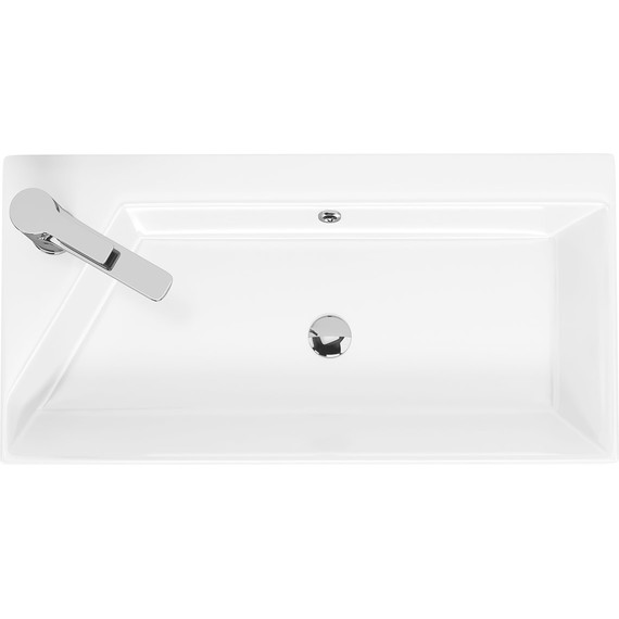 Тумба универсальная с раковиной Dreja Slim 65 см 99.0503, бетон/белый глянцевый - фото 14