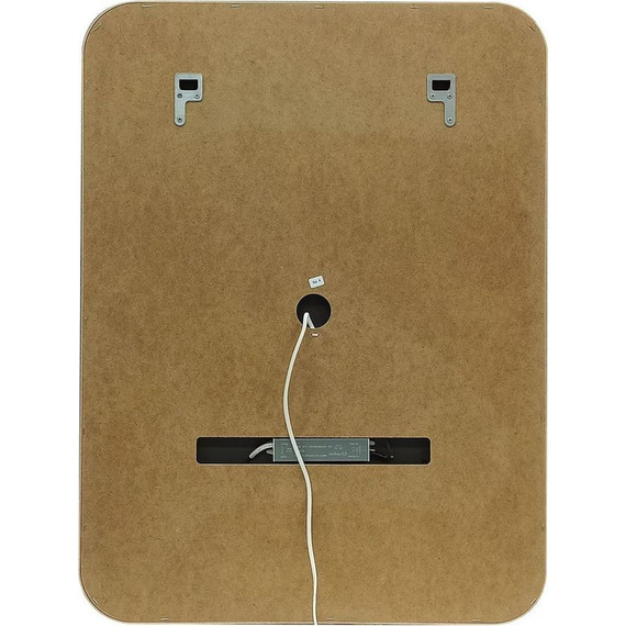 Зеркало Art&Max Genova Led 60 см AM-Gen-600-800-DS-F-H, черный матовый - фото 4