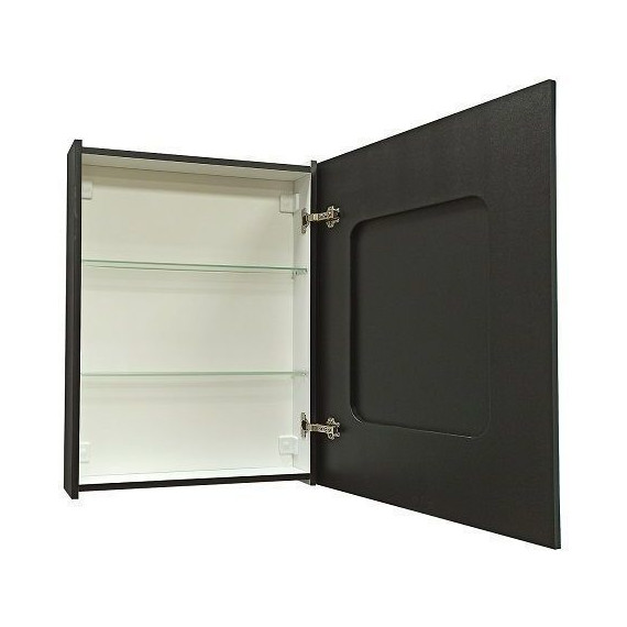 Зеркало-шкаф Art&Max Techno Led 60 см AM-Tec-600-800-1D-DS-F-Nero, черный матовый - фото 7