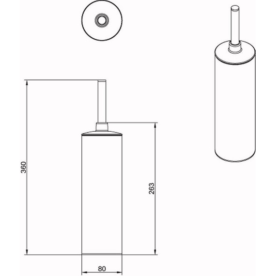 Ершик для унитаза напольный Azario Nessy AZ-450 - фото 2