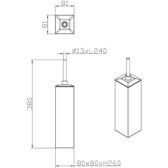 Ершик для унитаза напольный Azario Rina AZ-451 - фото 2