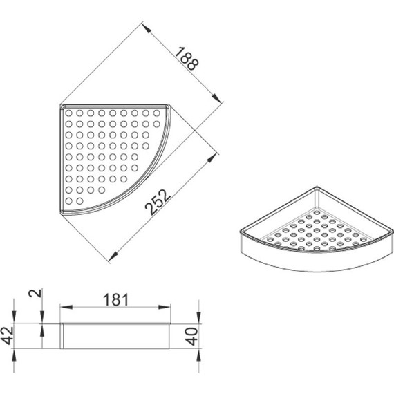 Полка угловая Azario AZ-833 - фото 2