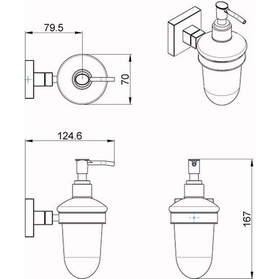 Дозатор для жидкого мыла Azario Rina AZ-87012 - фото 2