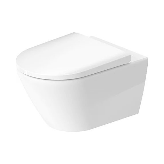 Унитаз подвесной Duravit D-Neo Rimless 45770900A1 с крышкой микролифт - фото 