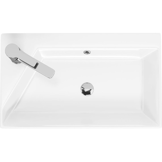 Тумба универсальная с раковиной Dreja Slim 55 см 99.0502, бетон/белый глянцевый - фото 14