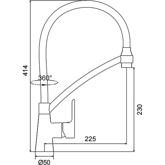 Смеситель для кухни Gappo G4048-8, белый/черный - фото 10